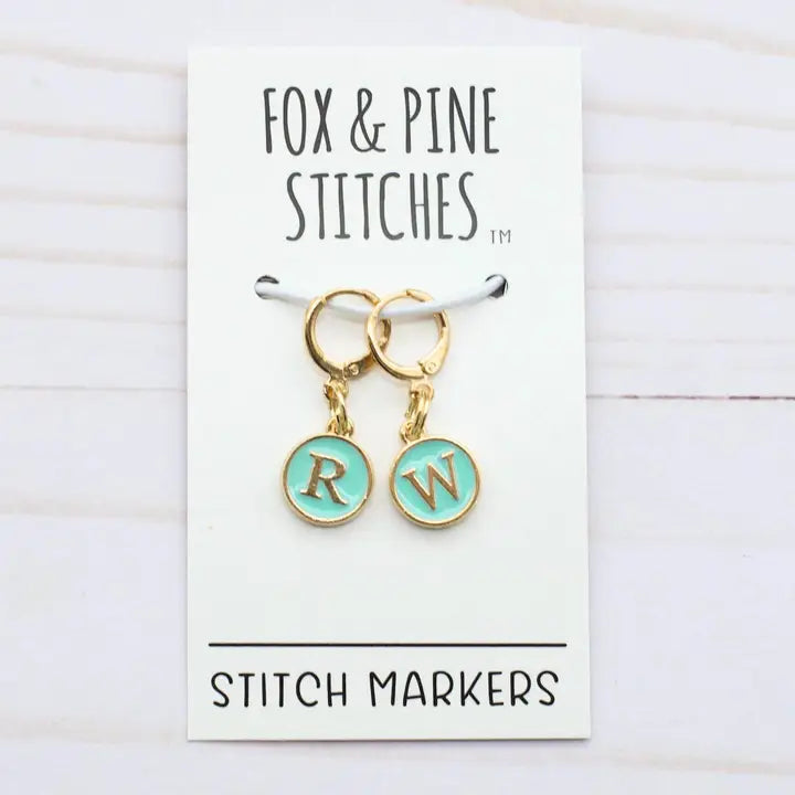 Fox & Pine Teal Right/Wrong Stitch Markers