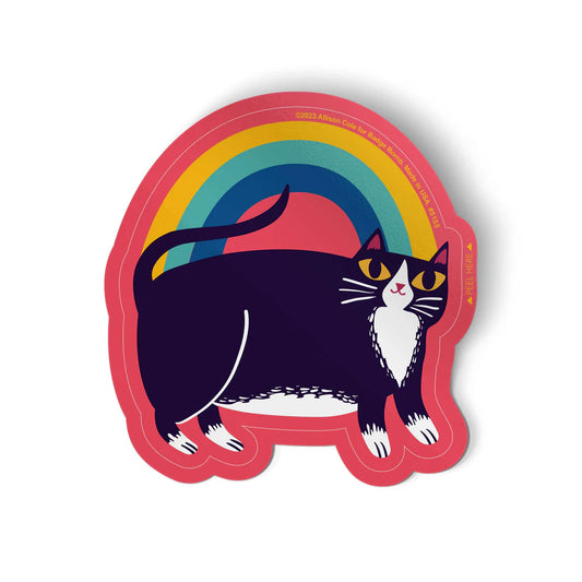 Cat Sticker Rainbow Tuxedo