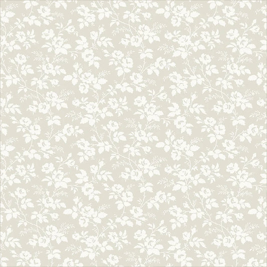 Sweet Cream: Flowering Vine in Cream on Cream