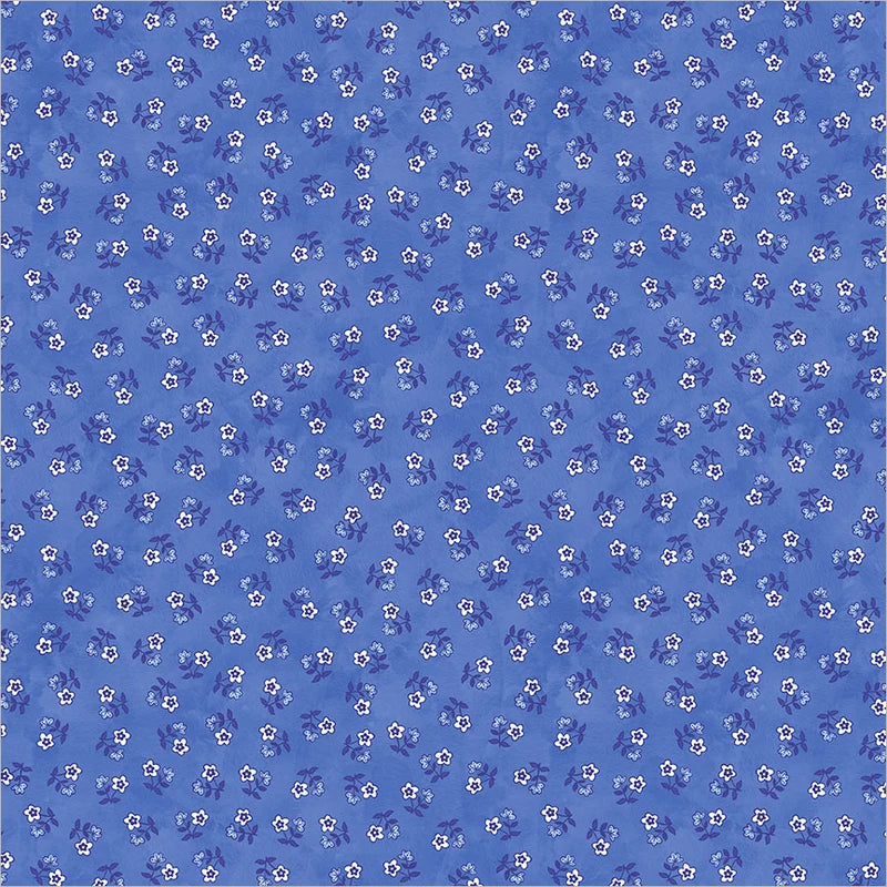 Chateau Meow: Ditsy in Cobalt