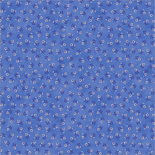 Chateau Meow: Ditsy in Cobalt