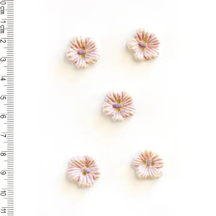 Pink Flower Buttons