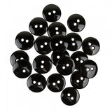 Black Button Bag: 5/8 inch, 2 hole (Pack of 20)