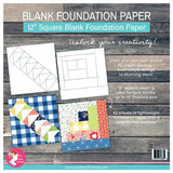 12" Square Blank Foundation Paper