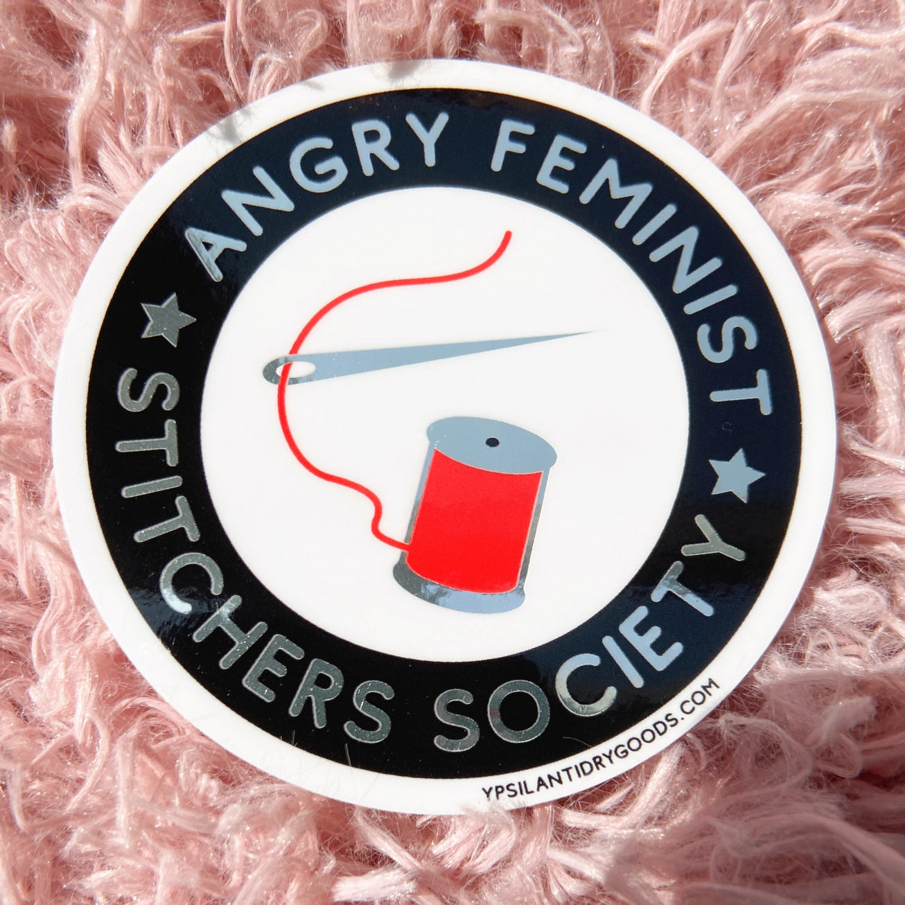 Angry Feminist Stitchers Society Sticker