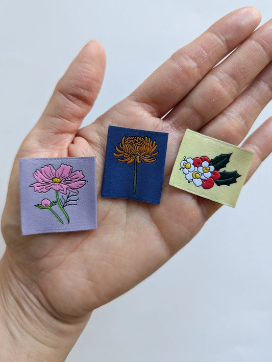 Intensely Distracted Year of Birth Month Flower Labels