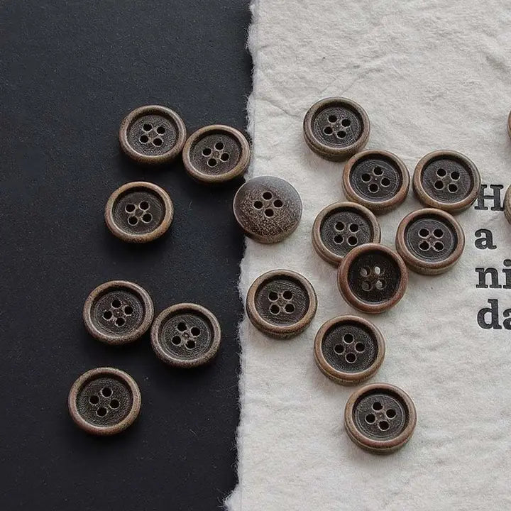 Vintage Style Buttons (12-15mm), Pack of 10 - Multiple Varieties