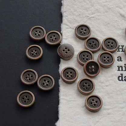 Vintage Style Buttons (12-15mm), Pack of 10 - Multiple Varieties