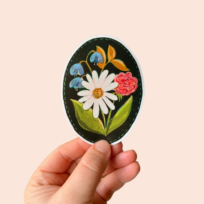 Daisy Flower Vinyl Sticker