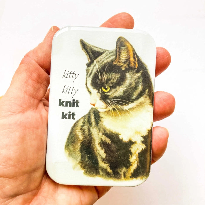 Kitty Kitty Knit Kit, Stitch Markers & Tin