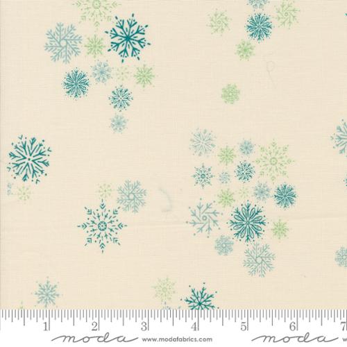 Cozy Wonderland: Snowflake Fall in Blue and Natural