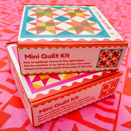 DIY Mini Quilt Kit in Two Color Pallet Options