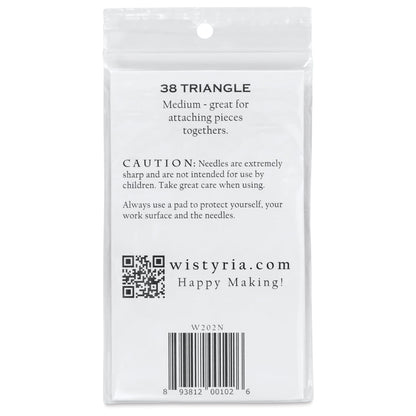 Wistyria Felting Needles Triangle- Pack of 4, multiple sizes