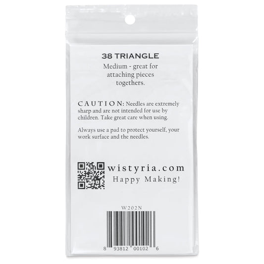 Wistyria Felting Needles Triangle- Pack of 4, multiple sizes