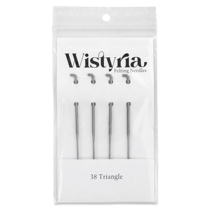 Wistyria Felting Needles Triangle- Pack of 4, multiple sizes