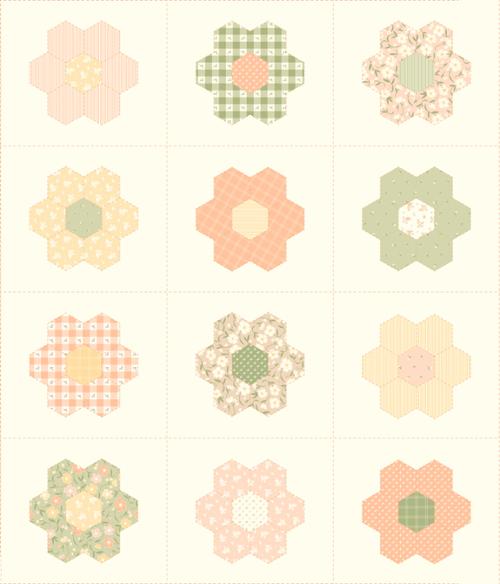 Flower Girl Hexi Panel