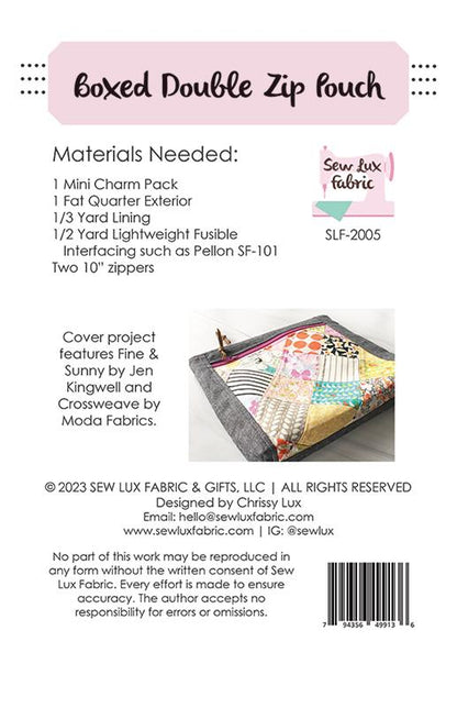 Boxed Double Zip Pouch
