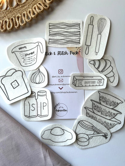 Washable Hand Embroidery Stick and Stitch Pack