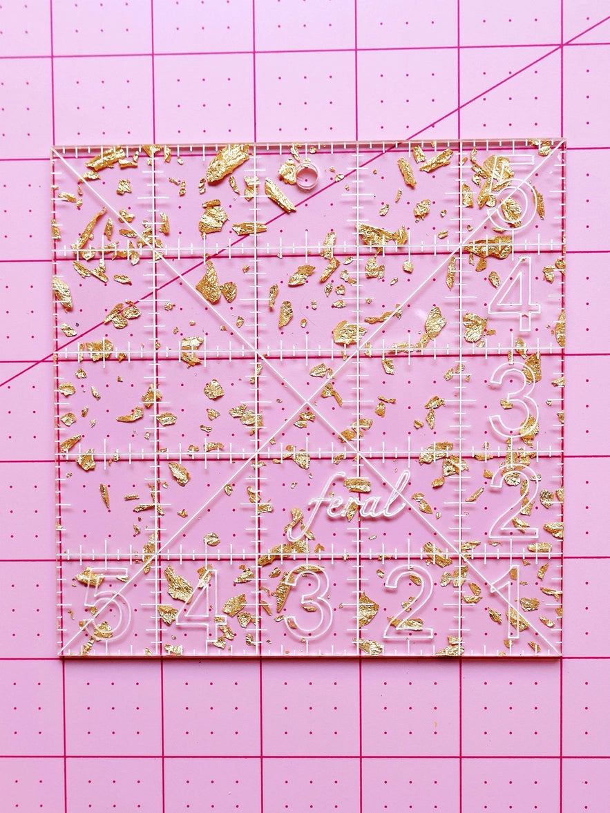 Feral Notions: 5" Charm Square Ruler