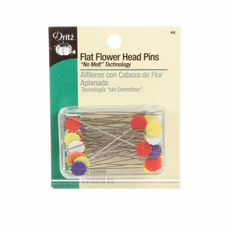 1.5" Flat Flower Pins - 50 ct