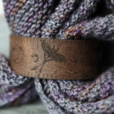Luna Moth Leather Ruler Cuff with Bronze Stud For Crafting