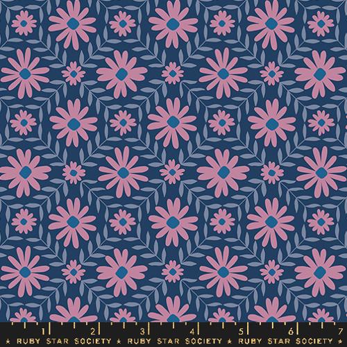 Endpaper: Floral Endpaper in Bluebell