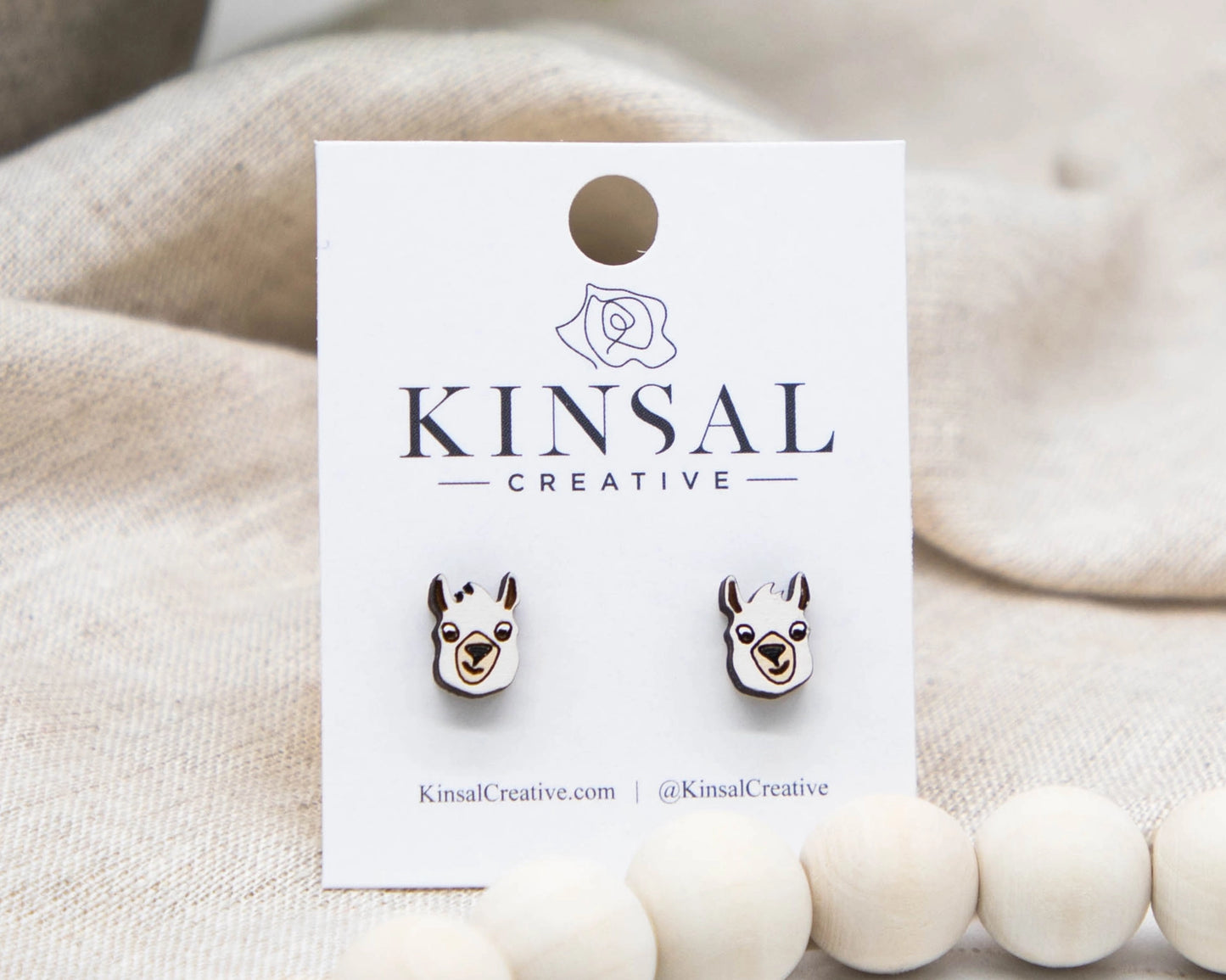 Wooden Stud Earrings by Kinsal Creative - Multiple Varieites