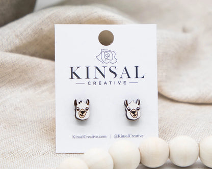 Wooden Stud Earrings by Kinsal Creative - Multiple Varieites