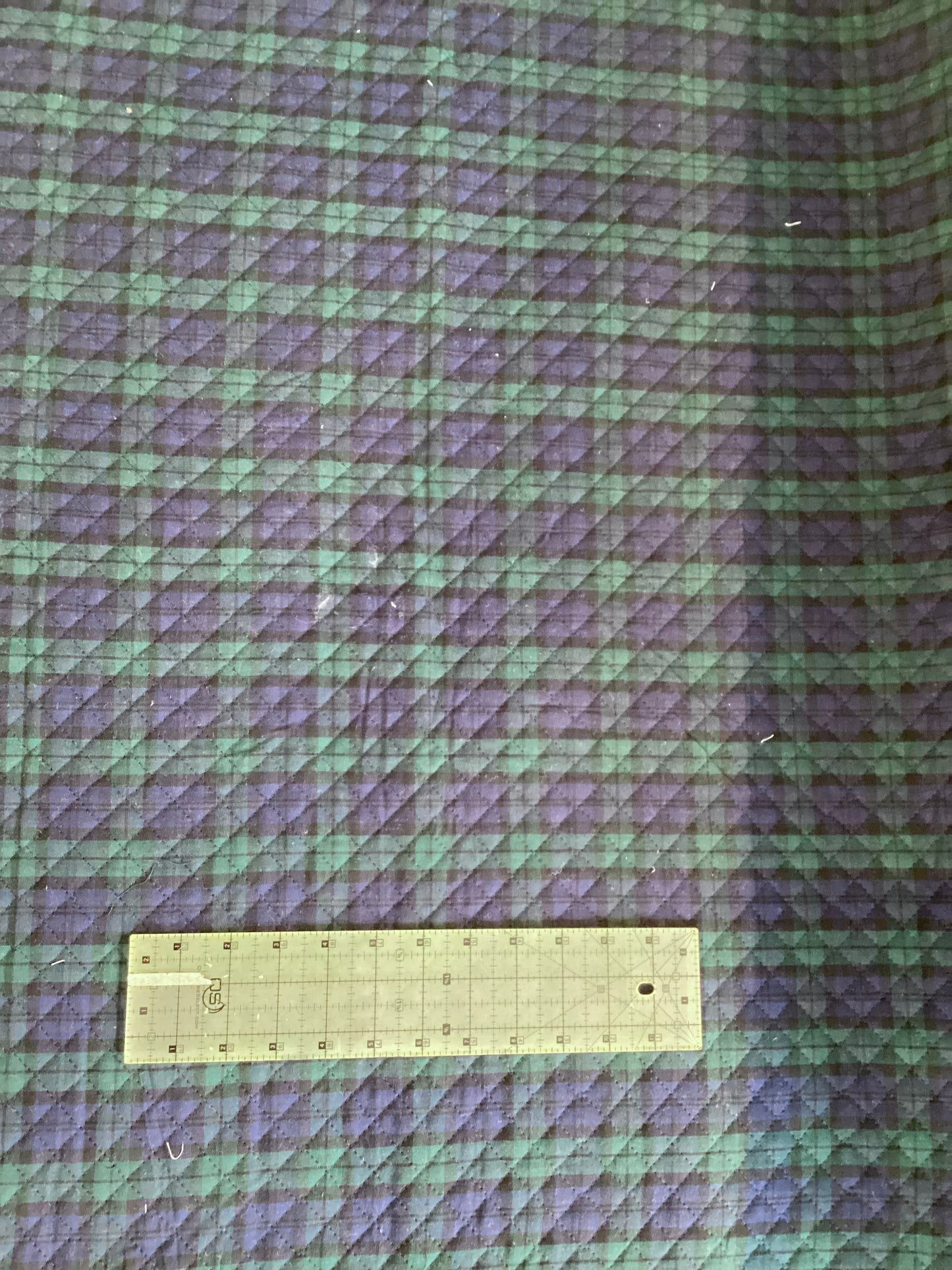 Kokka Kanda Orimono Quilted Plaid in Green