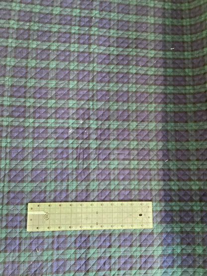 Kokka Kanda Orimono Quilted Plaid in Green