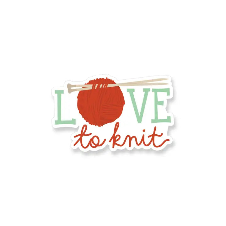 Love to Knit Vinyl Sticker