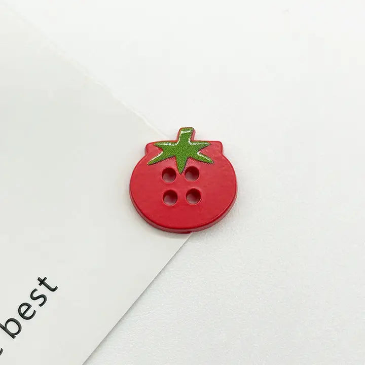 Red Tomato 4-Hole Buttons (13mm), Pack of 10