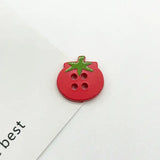 Red Tomato 4-Hole Buttons (13mm), Pack of 10