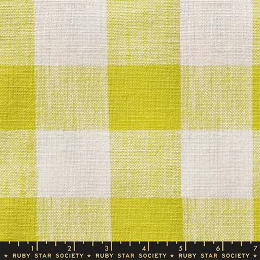 Sunshine Toweling: Checker in Citron