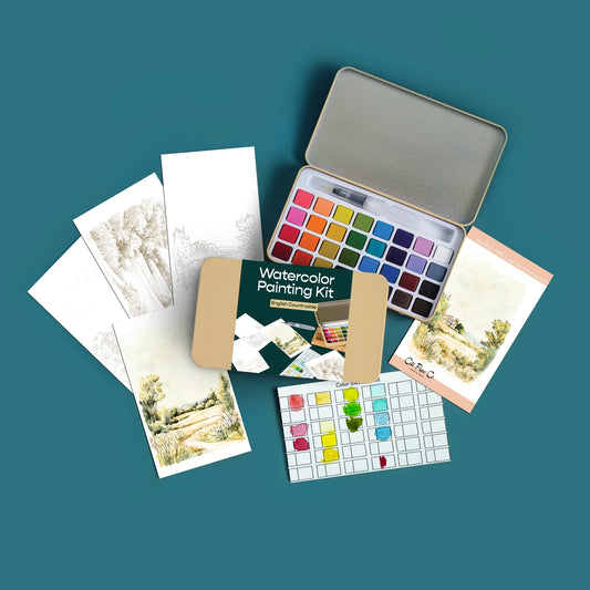 Watercolor Painting Kit English Countryside
