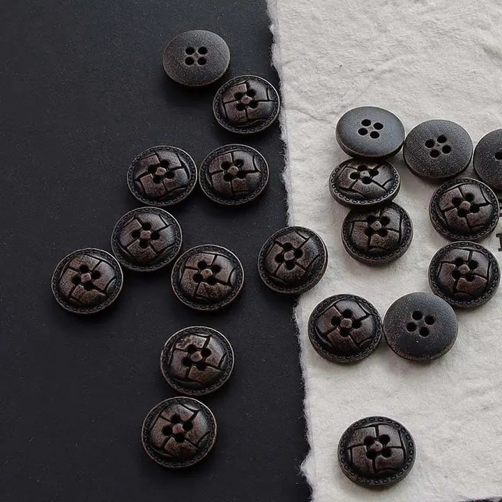 Vintage Style Buttons (12-15mm), Pack of 10 - Multiple Varieties