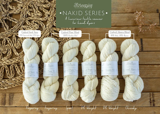 Scheepjes Nakid Series Undyed - Multiple Varieties
