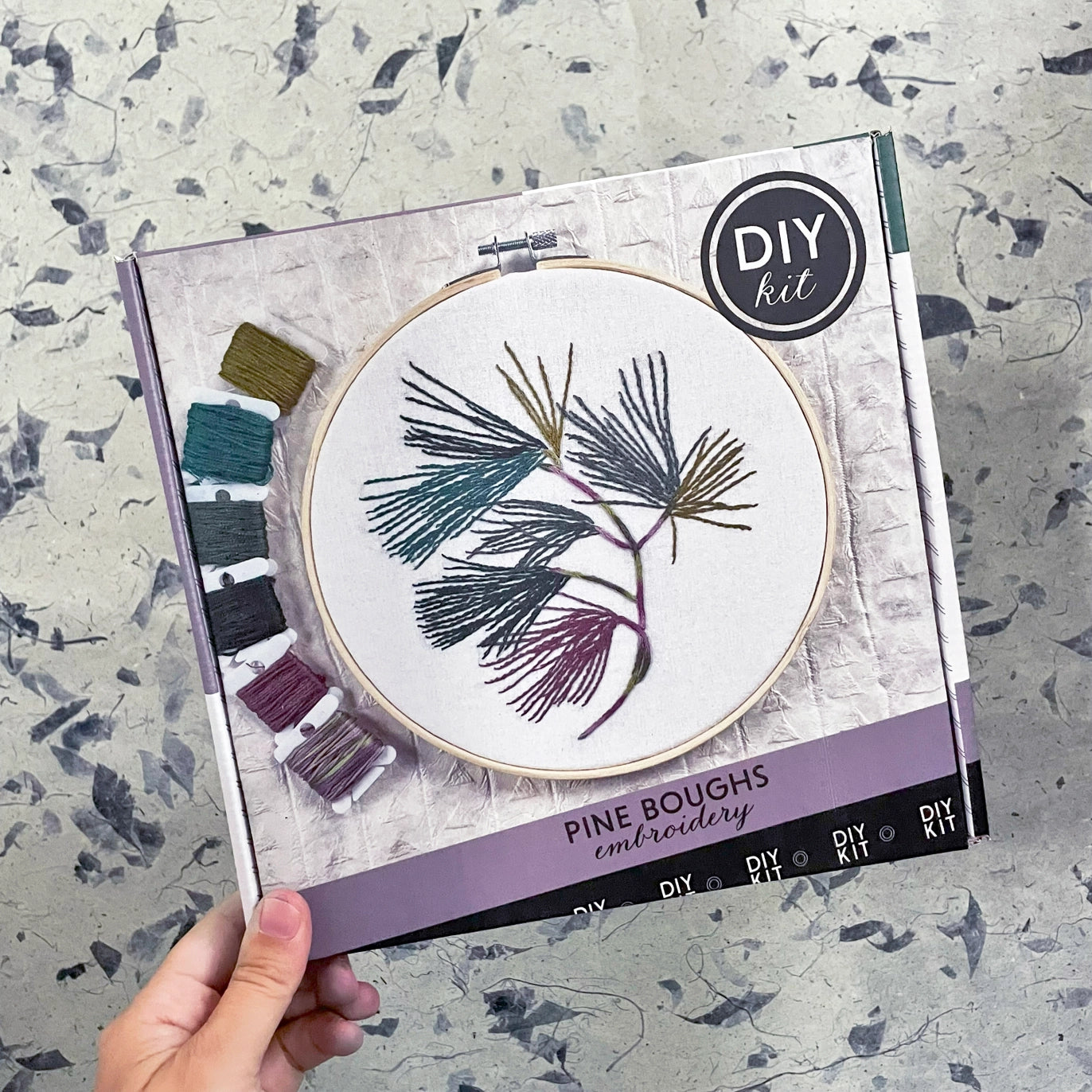 Embroidery Kit by Kate Wyatt Fine Art: Pine Boughs