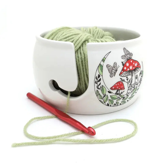 Mushroom and Moon Yarn Bowl