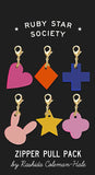 Ruby Star Zipper Pull Pack - Multiple Designs