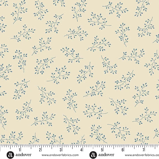 Wideback Blue Sky by Laundry Basket in Cream