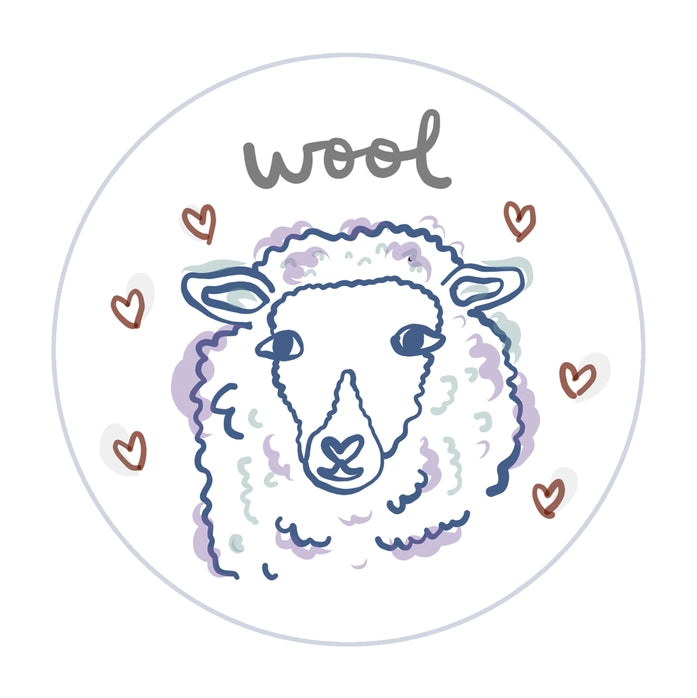 Wool Sheep Vinyl Sticker