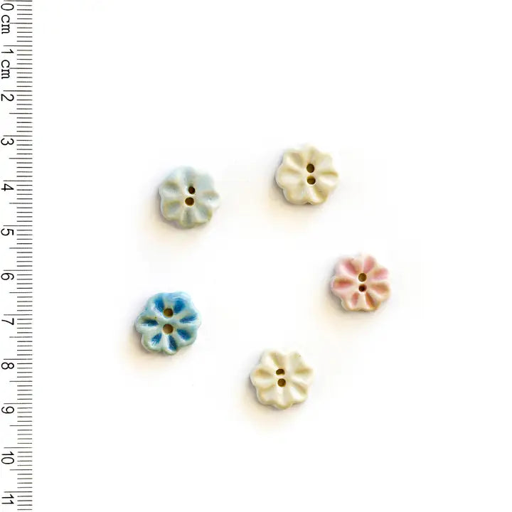 Pastel Flower Buttons