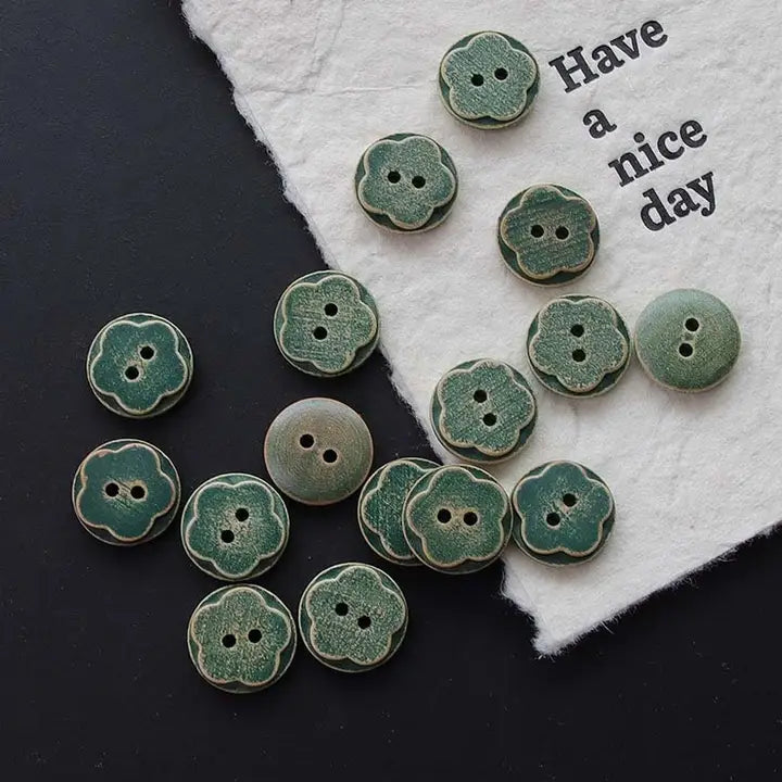 Vintage Style Buttons (12-15mm), Pack of 10 - Multiple Varieties
