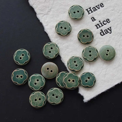Vintage Style Buttons (12-15mm), Pack of 10 - Multiple Varieties