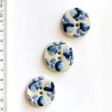 Blue Floral Buttons