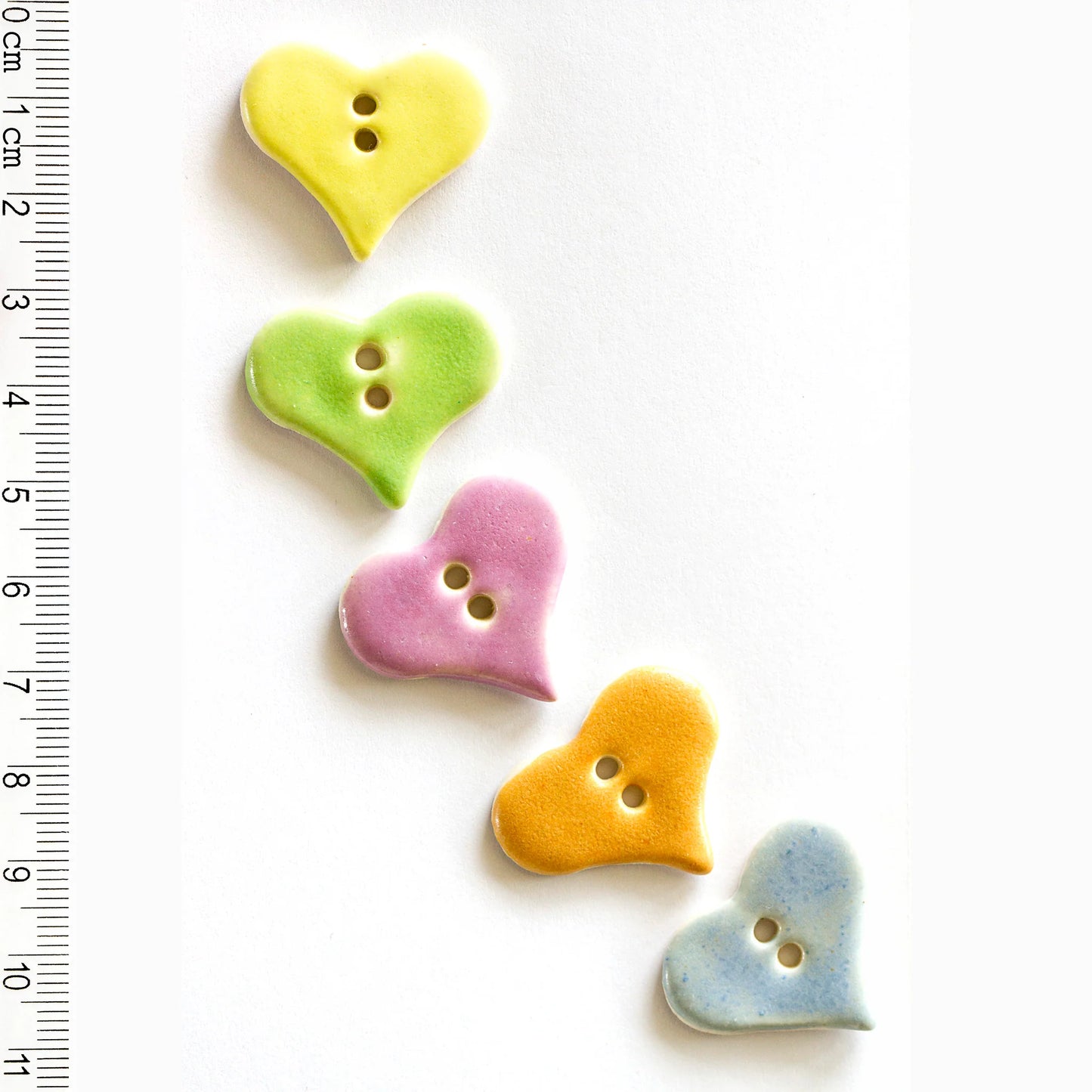 Large Pastel Heart Buttons