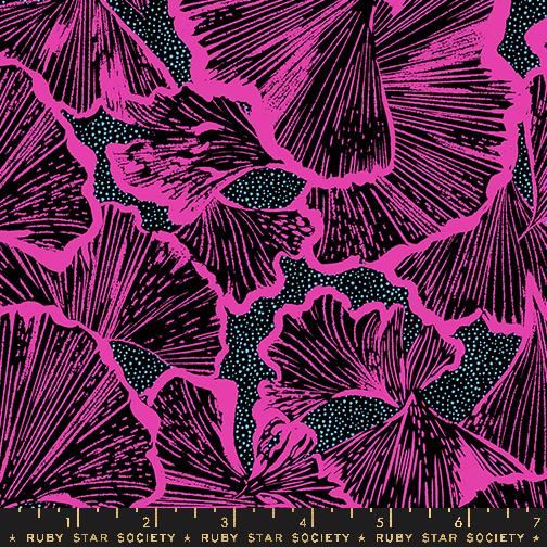 Glow Garden: Ginko Florals in Black