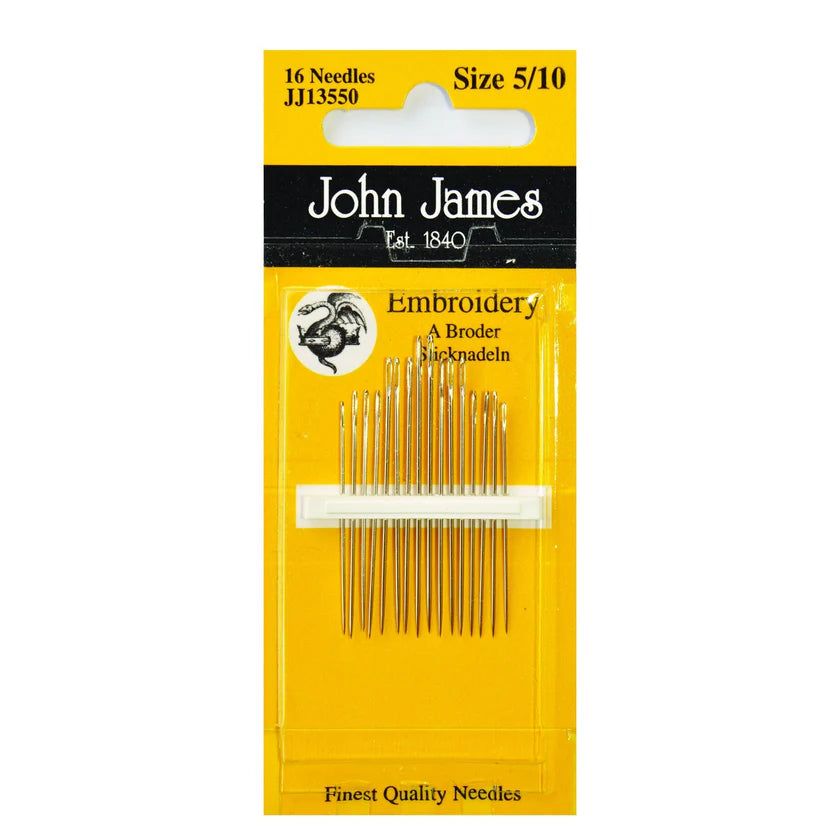 John James Embroidery Needles - Size 5/10