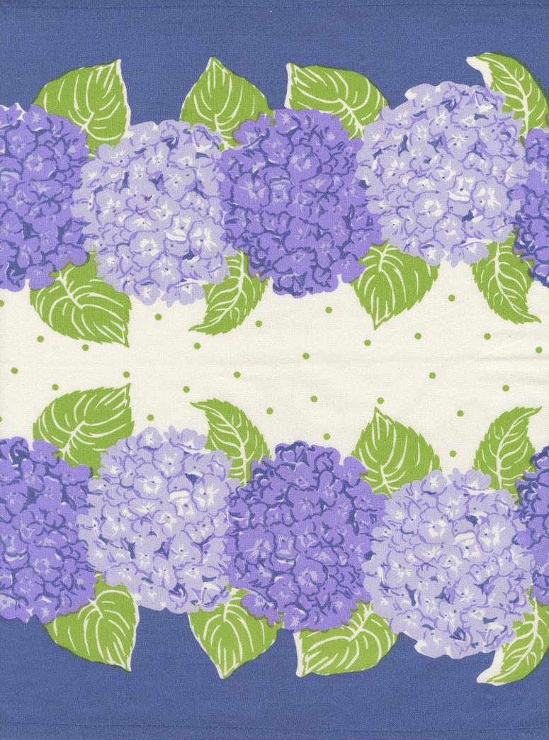 Hydrangea Classic Retro Toweling